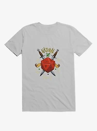 Natural Dice Skull Daggers Ice Grey T-Shirt