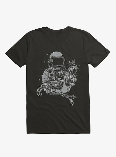 Astro With Rooster Chicken Black T-Shirt