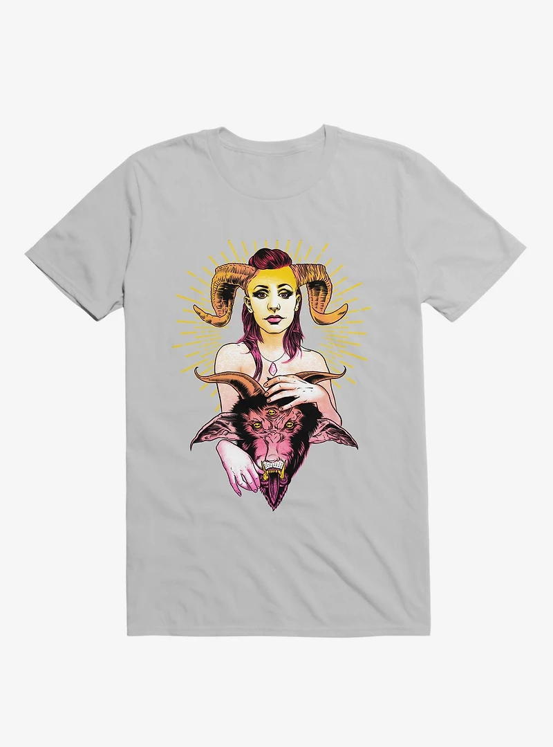 Monster Holy Doll Horns Ice Grey T-Shirt