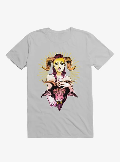 Monster Holy Doll Horns Ice Grey T-Shirt