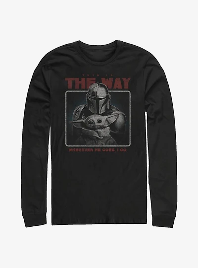 Star Wars The Mandalorian Retro This Is Way Long-Sleeve T-Shirt