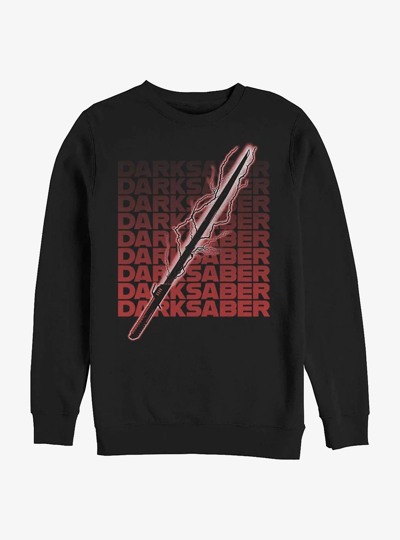 Star Wars The Mandalorian Darksaber Text Crew Sweatshirt