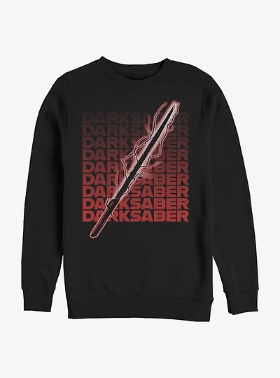 Star Wars The Mandalorian Darksaber Text Crew Sweatshirt