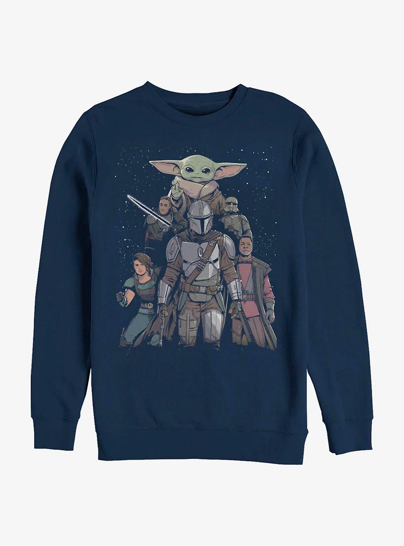 Star Wars The Mandalorian Poster Crew Sweatshirt