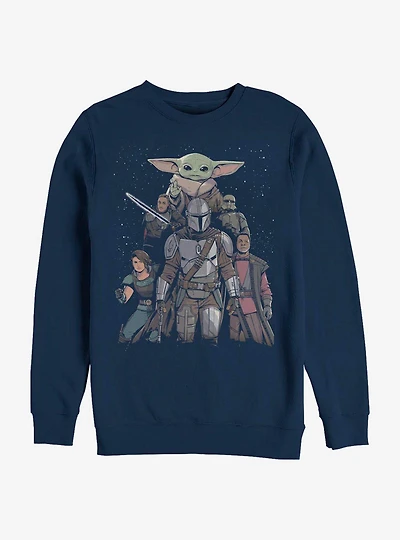 Star Wars The Mandalorian Poster Crew Sweatshirt