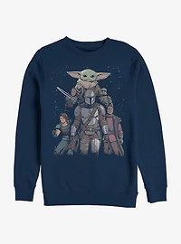 Star Wars The Mandalorian Poster Crew Sweatshirt