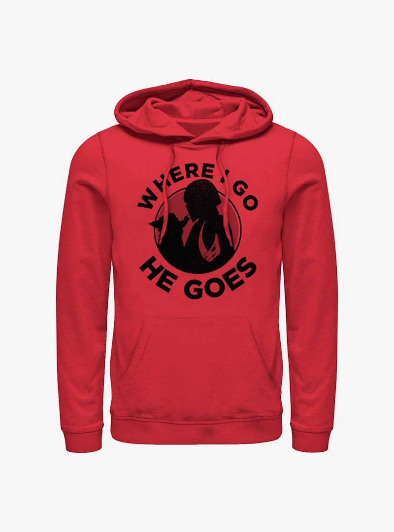 Star Wars The Mandalorian Where I Go He Goes Hoodie