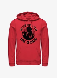 Star Wars The Mandalorian Where I Go He Goes Hoodie