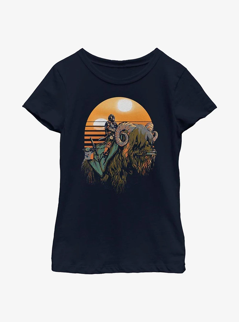 Star Wars The Mandalorian Bantha Riders Youth Girls T-Shirt