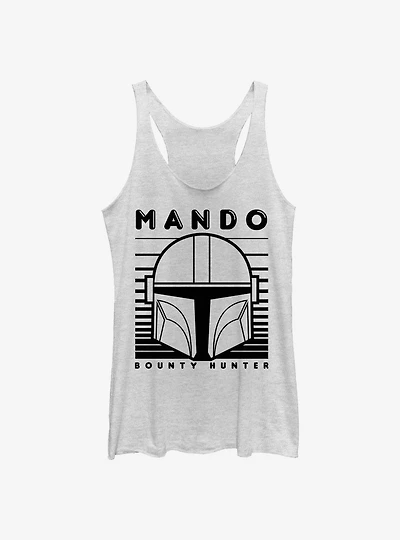 Star Wars The Mandalorian Mando Monotone Womens Tank Top