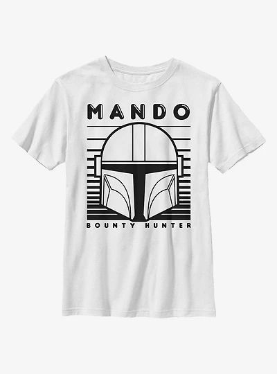 Star Wars The Mandalorian Mando Monotone Youth T-Shirt