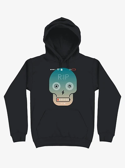 Sorry, My Phone Died RIP Skull Hoodie