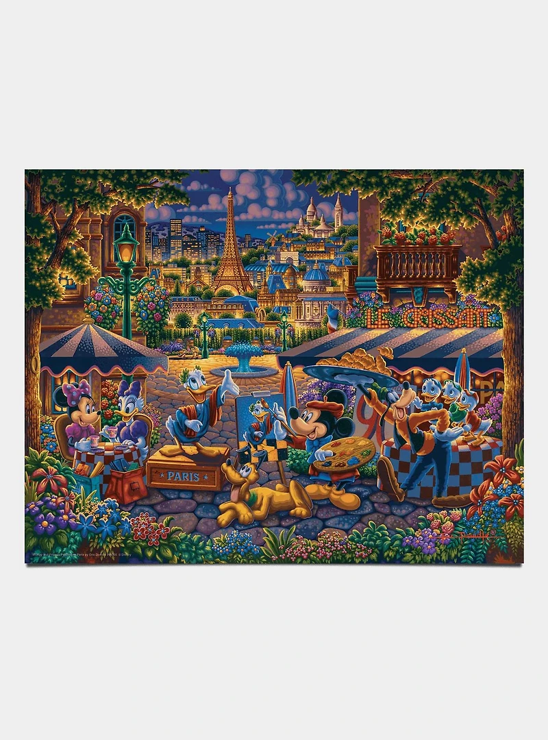 Disney Mickey And Friends Painting In Paris Art Prints