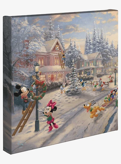 Disney Mickey's Victorian Christmas 14" X 14" Gallery Wrapped Canvas