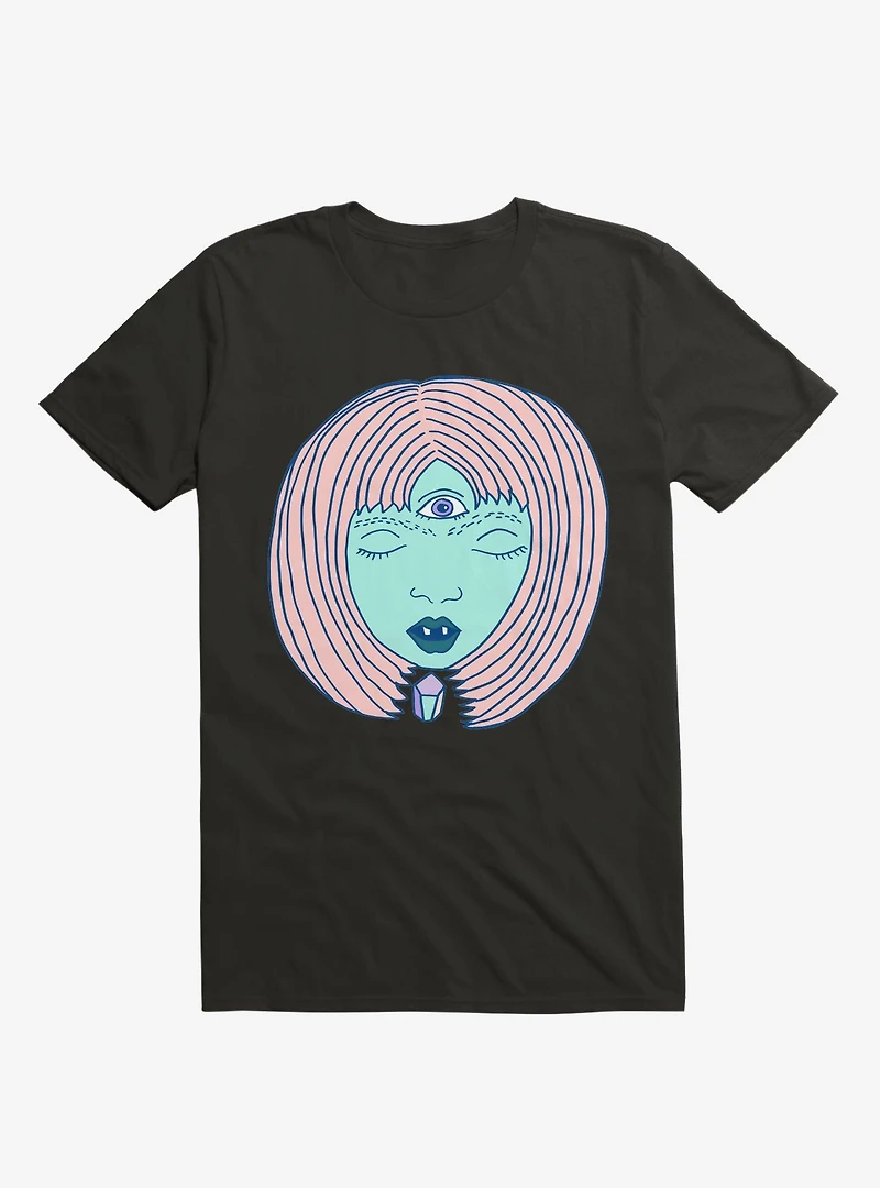 3 Eyed Girl Crystal Black T-Shirt