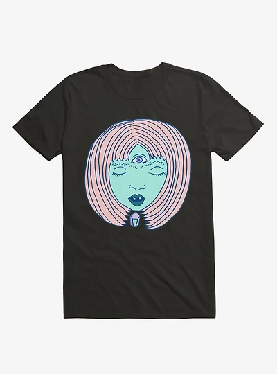 3 Eyed Girl Crystal Black T-Shirt