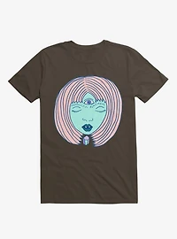 3 Eyed Girl Crystal Brown T-Shirt
