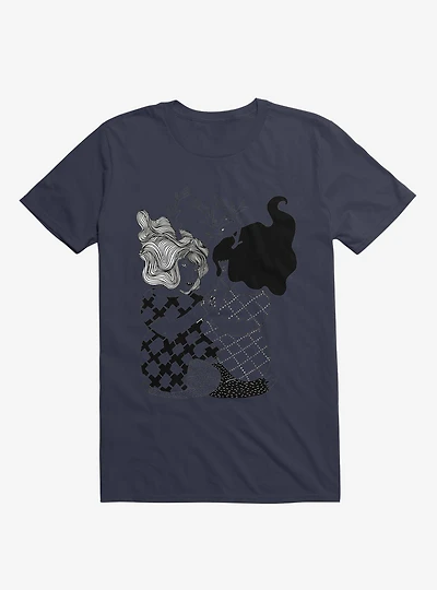 Love Of Two Deer Girls Navy Blue T-Shirt
