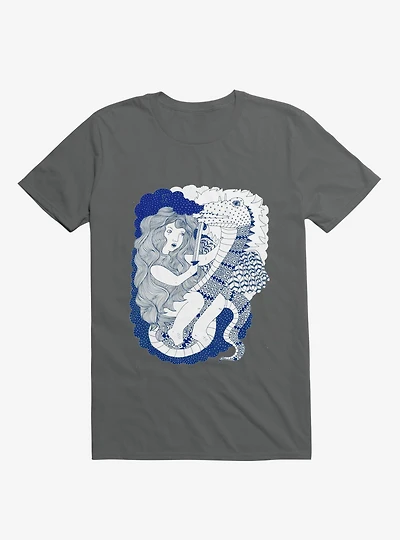 Dragon Slayer Girl Charcoal Grey T-Shirt