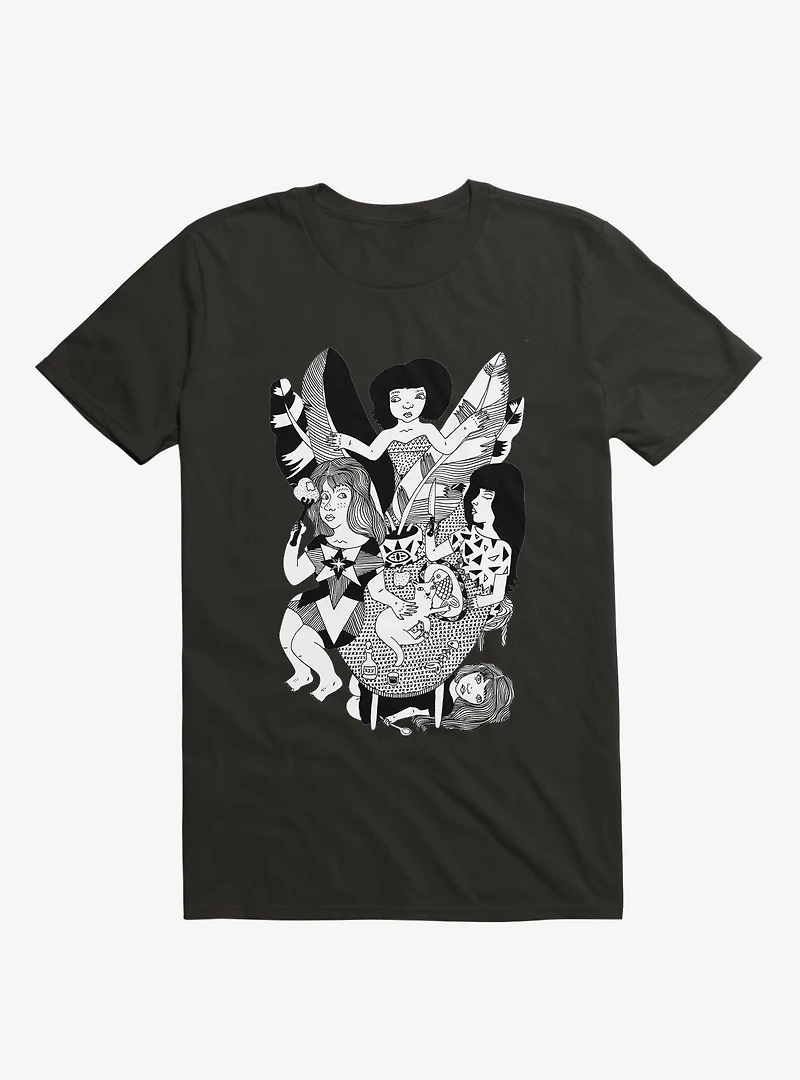 Friends Jungle Feast Black T-Shirt