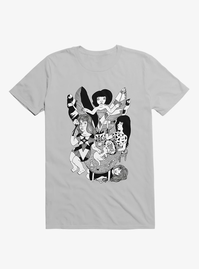 Friends Jungle Feast Ice Grey T-Shirt