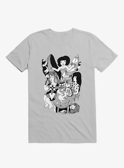 Friends Jungle Feast Ice Grey T-Shirt