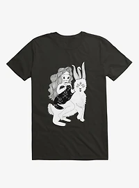 Grimm Reaper Skull Bunny Black T-Shirt
