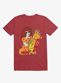 Baby Dragon And Starfish Dress Lobster Lady Red T-Shirt