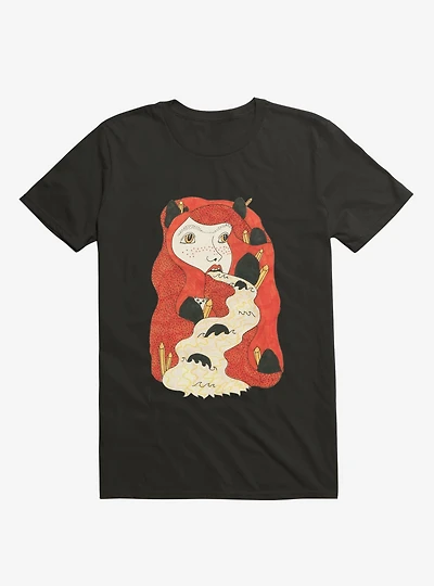 Mountain Girl Crystal River Black T-Shirt
