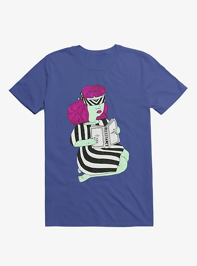 Not This Resistance Striped Blindfold Royal Blue T-Shirt