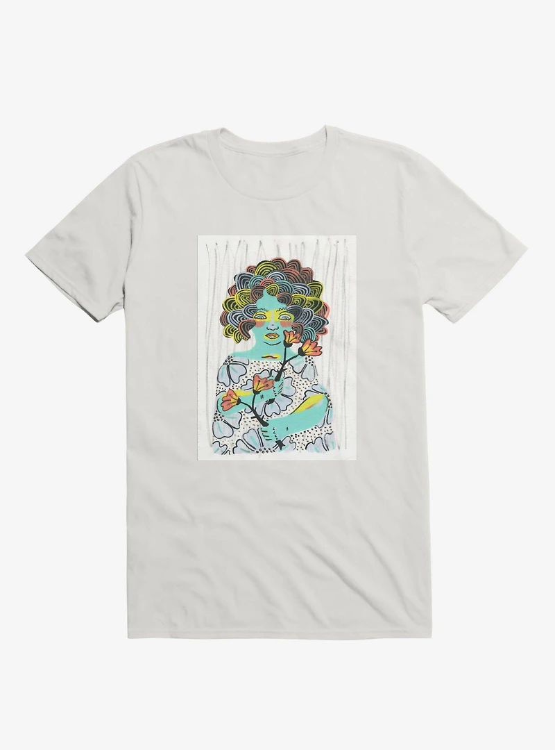 Painted Lady Floral Dress White T-Shirt