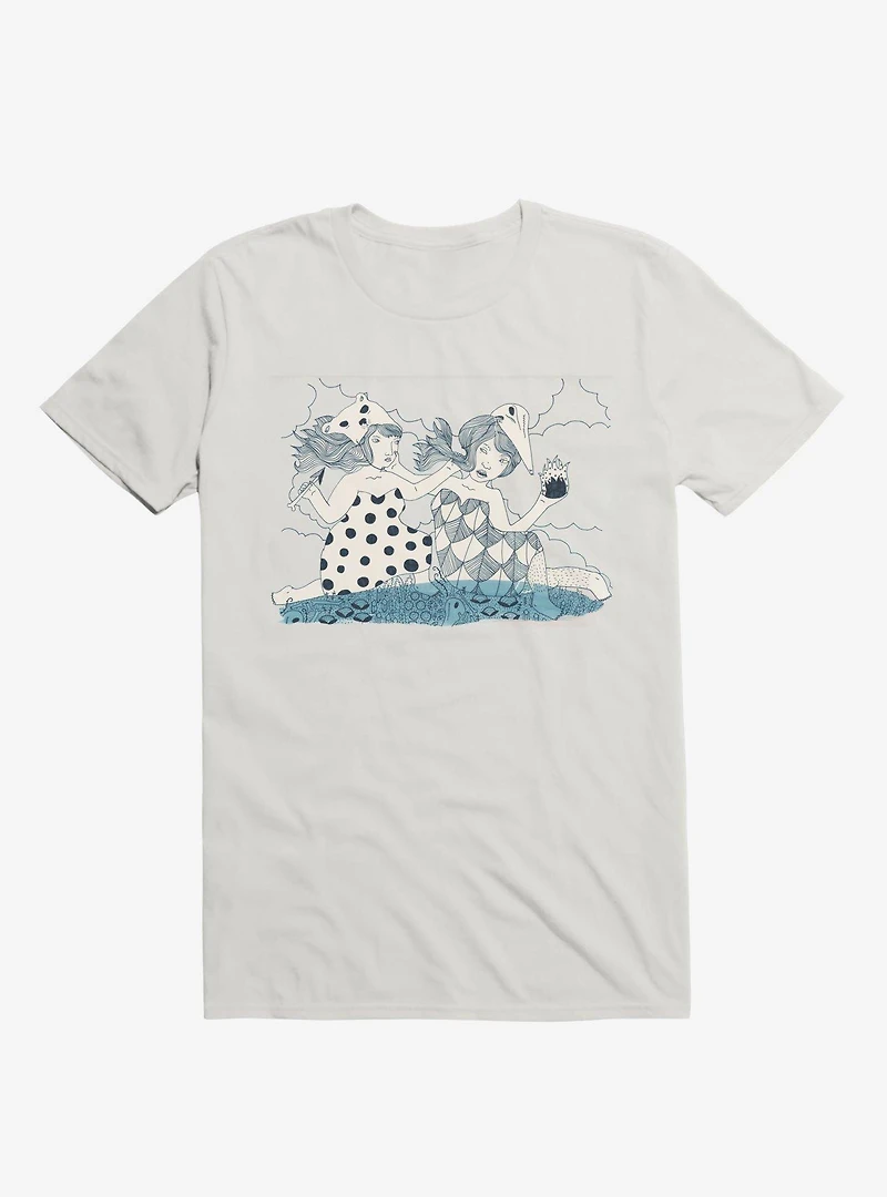 Through The Mountains Fire Fighting White T-Shirt