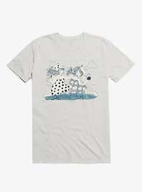 Through The Mountains Fire Fighting White T-Shirt