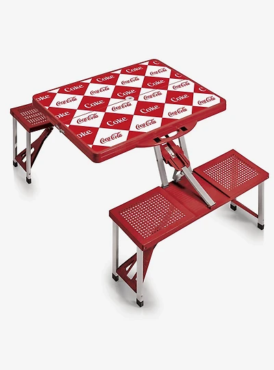 Coca-Cola Checkered Picnic Table