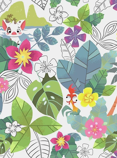 Disney Moana Jungle Peel & Stick Wallpaper