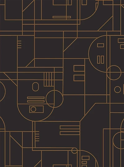 Star Wars R2-D2 Black And Yellow Geometric Peel & Stick Wallpaper