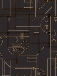 Star Wars R2-D2 Black And Yellow Geometric Peel & Stick Wallpaper