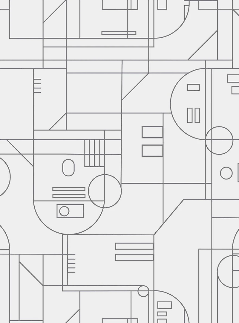 Star Wars R2-D2 White And Grey Geometric Peel & Stick Wallpaper