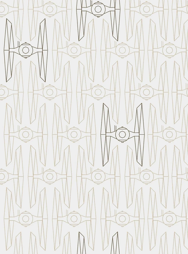 Star Wars Tie Fighter Taupe And Grey Peel & Stick Wallpaper