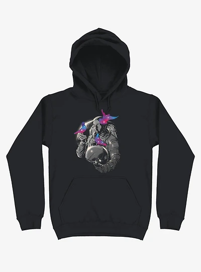 Astronaut A Touch Of Whimsy Black Hoodie