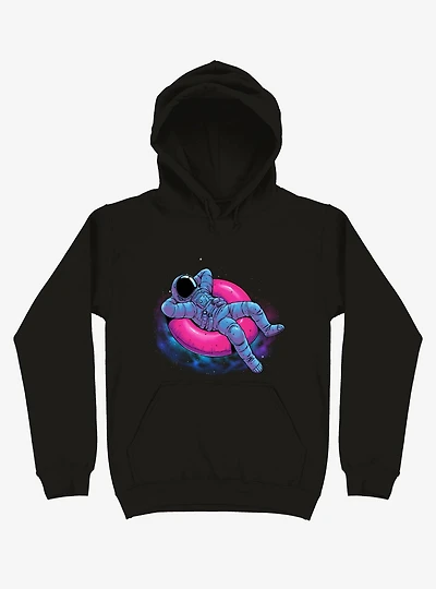 Astronaut Floating Dream Black Hoodie