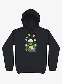 Astronaut Juggling Planets Black Hoodie