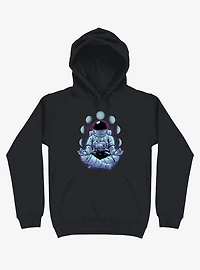 Astronaut Meditation Black Hoodie
