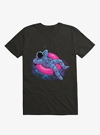 Astronaut Floating Dream Black T-Shirt