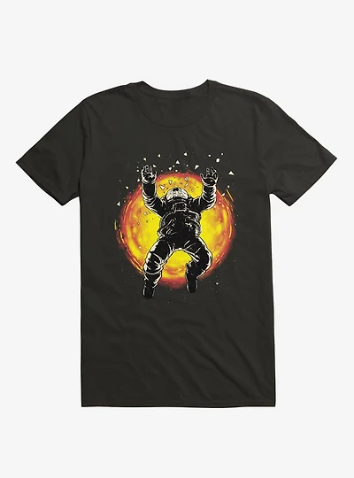 Astronaut Lost The Space Black T-Shirt