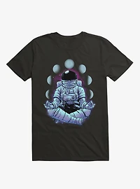 Astronaut Meditation Black T-Shirt