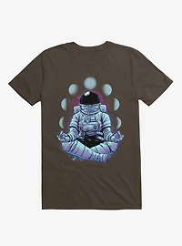 Astronaut Meditation Brown T-Shirt