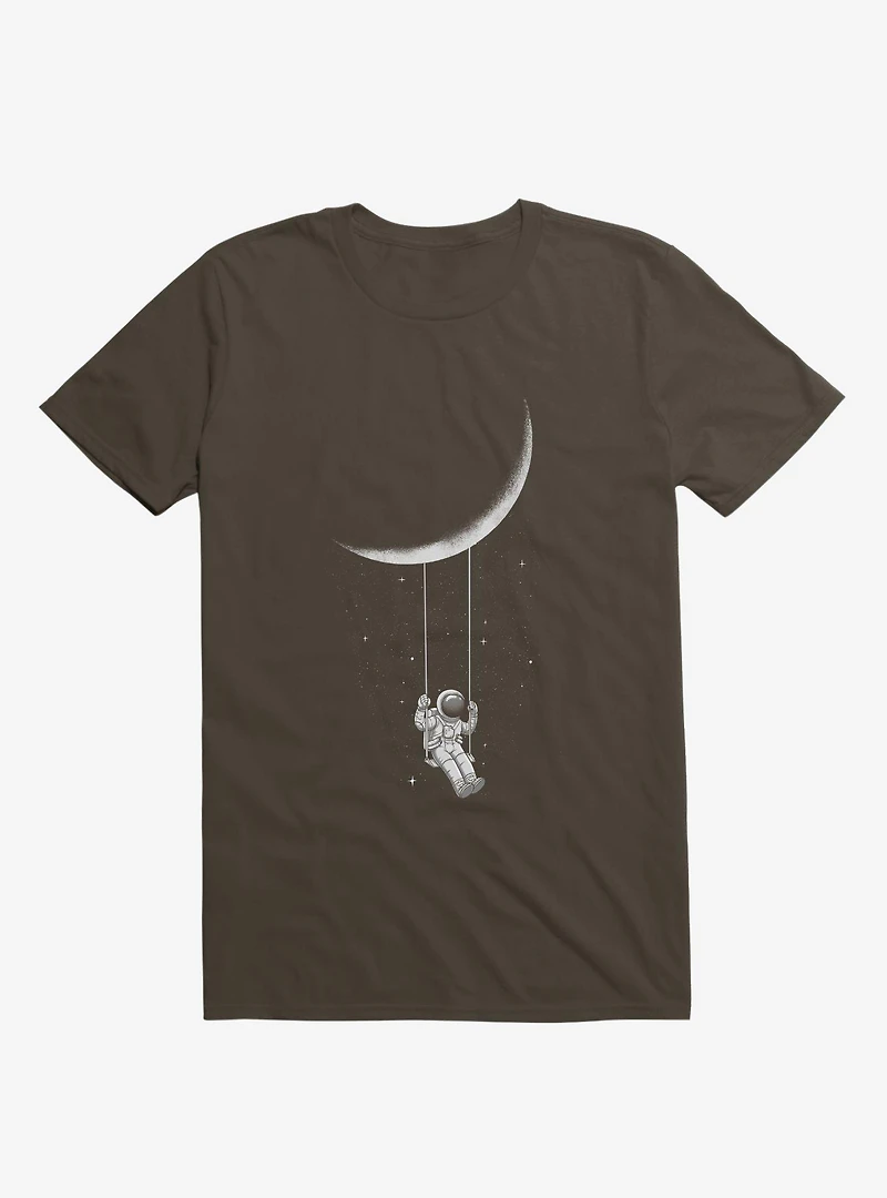 Astronaut Moon Swing Brown T-Shirt