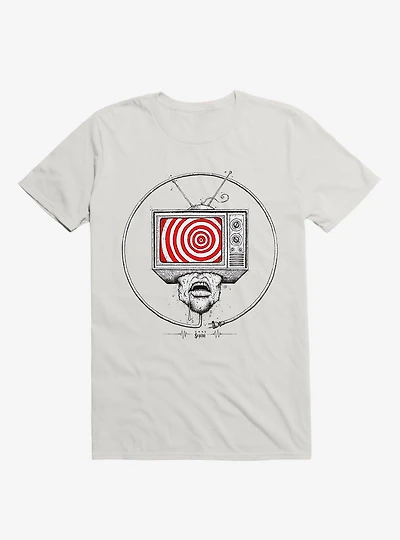 Bad Connection Trance T.V. White T-Shirt