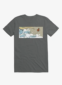 Never Letting Go Butterfly Charcoal Grey T-Shirt